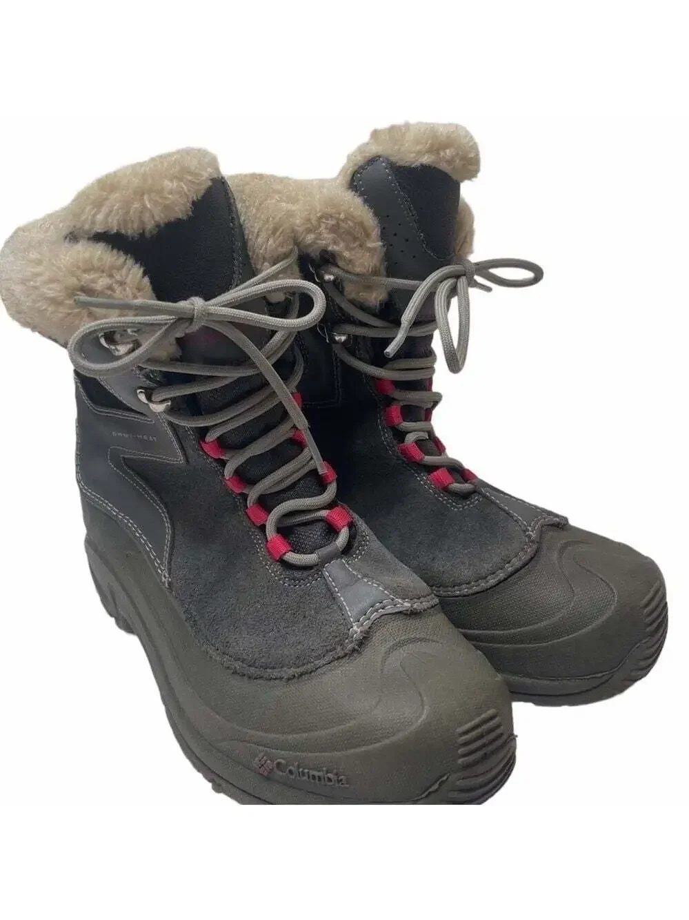 Columbia Women Teen Youth Omni-heat BY1291‑022 Winter Boots Size 7 - Gray